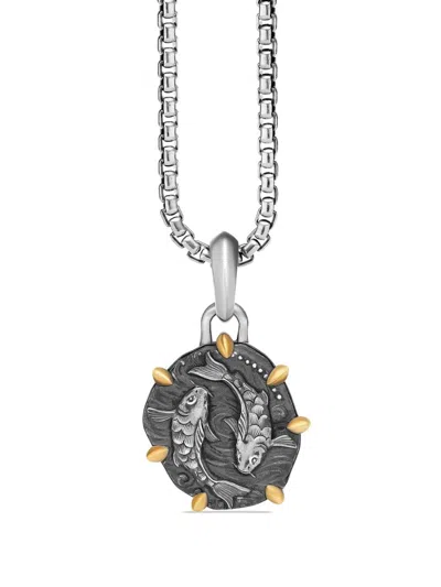 David Yurman Pisces Zodiac Amulet Enhancer In Silver