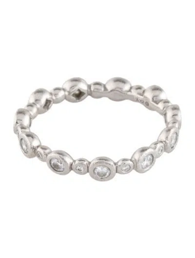 Pre-owned David Yurman Platinum Diamond Eternity Band In Multi