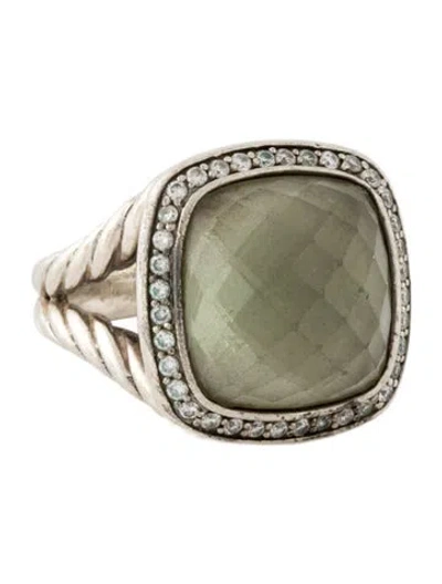 Pre-owned David Yurman Prasiolite & Diamond Albion Cocktail Ring In Multi