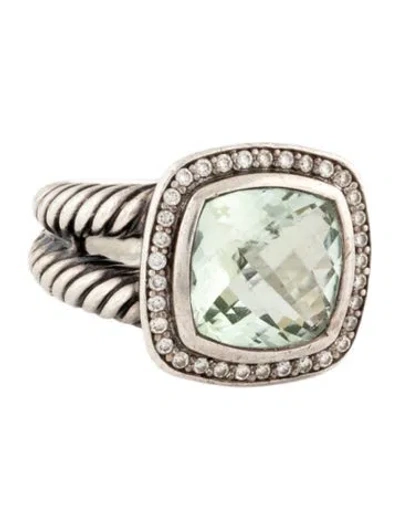 Pre-owned David Yurman Prasiolite & Diamond Albion Ring In Multi