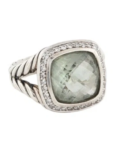Pre-owned David Yurman Prasiolite & Diamond Albion Ring In Multicolor