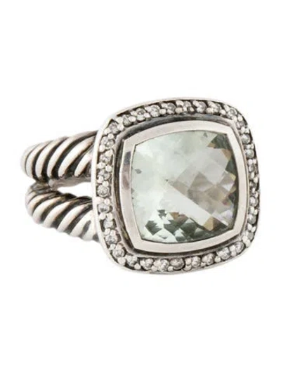 Pre-owned David Yurman Prasiolite & Diamond Albion Ring In Multicolor