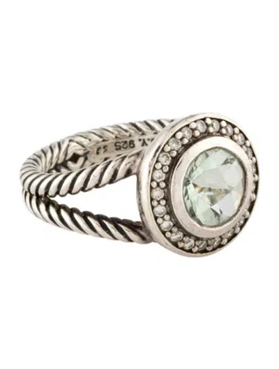 Pre-owned David Yurman Prasiolite & Diamond Cerise Ring In Multi