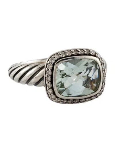 Pre-owned David Yurman Prasiolite & Diamond Noblesse Ring In Multi