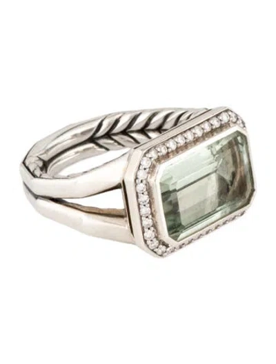 Pre-owned David Yurman Prasiolite & Diamond Novella Ring In Multicolor