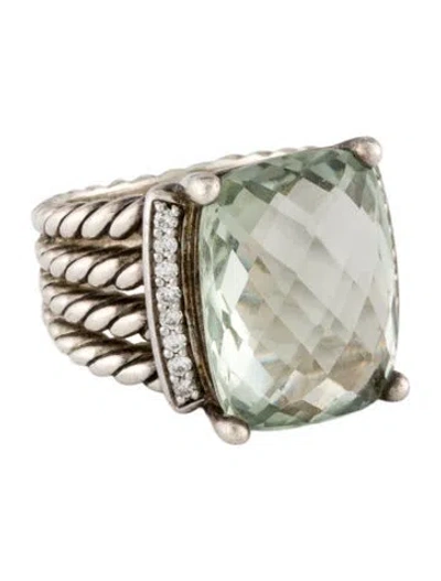 Pre-owned David Yurman Prasiolite & Diamond Wheaton Ring In Multi