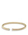 David Yurman Precious Cable Cablespira Bracelet With Diamonds In Gold In Gold
