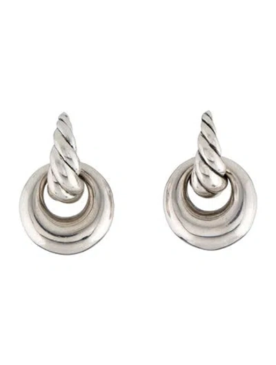 Pre-owned David Yurman Pure Form Doorknocker Earrings In Multi