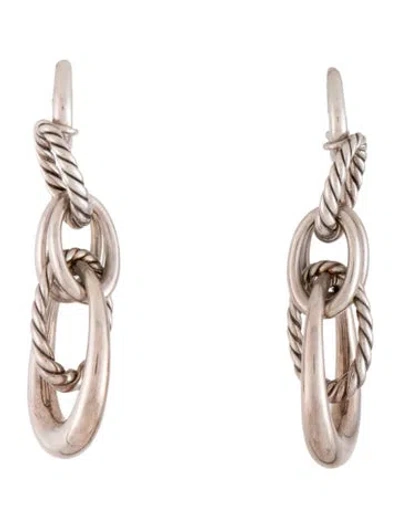 Pre-owned David Yurman Pure Form® Drop Earrings In Multicolor