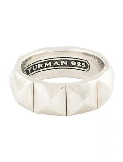 Pre-owned David Yurman Pyramid Band Ring In Multicolor