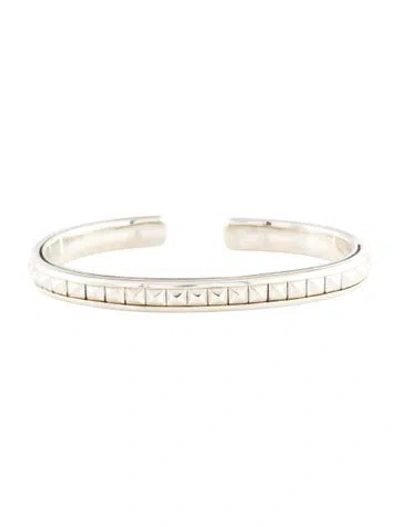 Pre-owned David Yurman Pyramid Cuff Bracelet, 7" In Multi