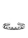 David Yurman Pyramid Cuff Bracelet In Silber
