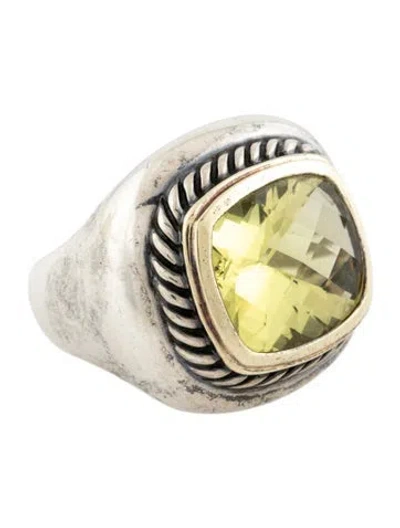 Pre-owned David Yurman Quartz Albion Cocktail Ring In Multicolor