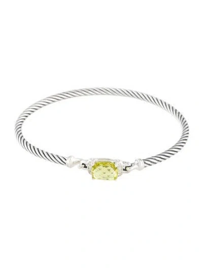 Pre-owned David Yurman Quartz & Diamond Chatelaine® Bracelet, 6.75" In Multi