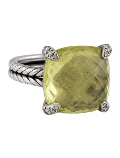 Pre-owned David Yurman Quartz & Diamond Châtelaine Ring In Multi