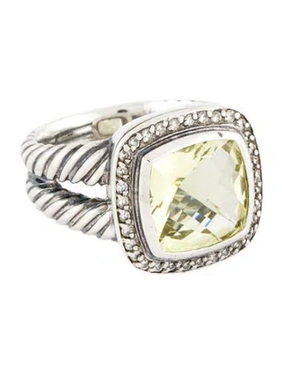 Pre-owned David Yurman Quartz & Diamond Cocktail Ring In Multi