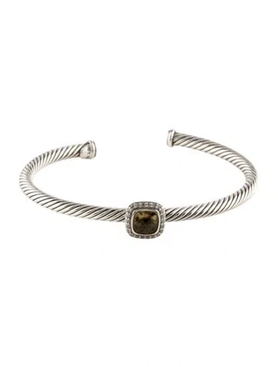 Pre-owned David Yurman Quartz & Diamond Cuff, 6" In Multi