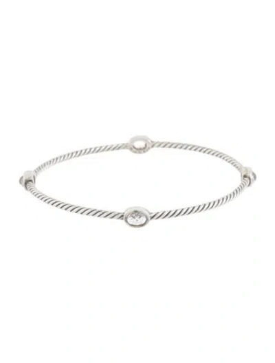 Pre-owned David Yurman Quartz Color Classics Four-station Bangle, 8" In Multi