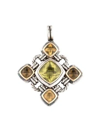Pre-owned David Yurman Quartz Pendant In Multicolor