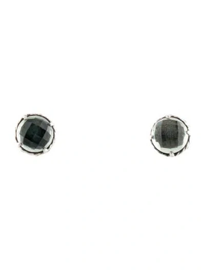 Pre-owned David Yurman Quartz Petite Chatelaine Stud Earrings In Multi