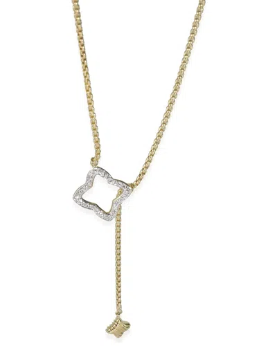 David Yurman Quatrefoil 18k 0.50 Ct. Tw. Diamond Necklace (authentic Pre-loved) In Gold