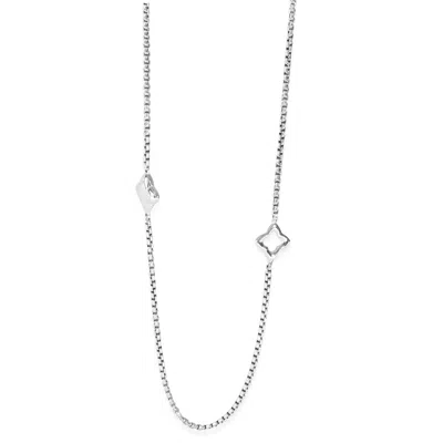 David Yurman Quatrefoil Necklace In Sterling Silver In Silver