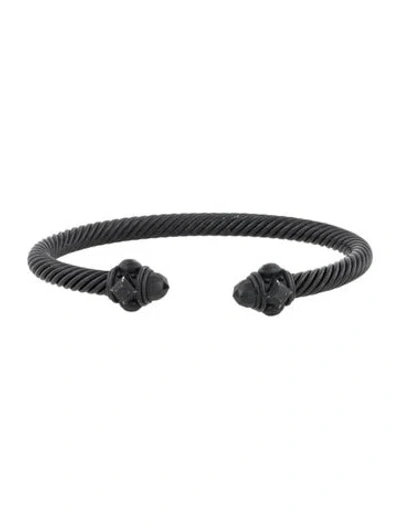 Pre-owned David Yurman Renaissance Classic Cable Cuff Bracelet, 6" In Multi
