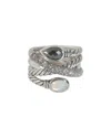 David Yurman Renaissance Crossover Silver 0.40 Ct. Tw. Diamond Ring (authentic Pre-loved)