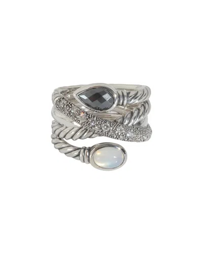 David Yurman Renaissance Crossover Silver 0.40 Ct. Tw. Diamond Ring (authentic Pre-loved)