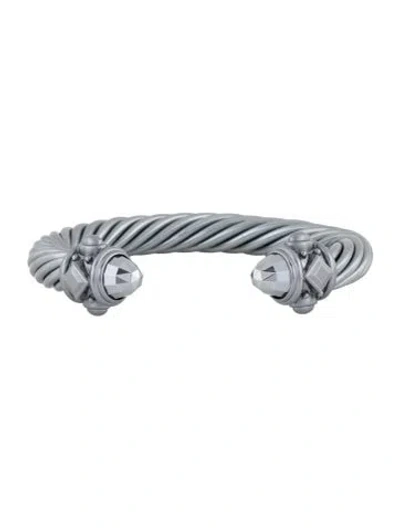 Pre-owned David Yurman Renaissance Cuff Bracelet, 7" In Grey