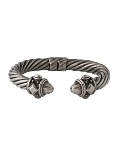 Pre-owned David Yurman Renaissance Hinged Cuff, 6.5" In Multicolor