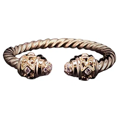 Pre-owned David Yurman Renaissance Ring 18k Yellow Gold With Diamonds, 2.3mm