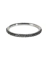 David Yurman Reverse Set Black Diamond Bracelet In 18k White Gold 4 Ctw In Black