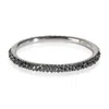 David Yurman Reverse Set Black Diamond Bracelet In 18k White Gold 4 Ctw In Silver