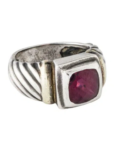 Pre-owned David Yurman Rhodolite Noblesse Cocktail Ring In Multicolor