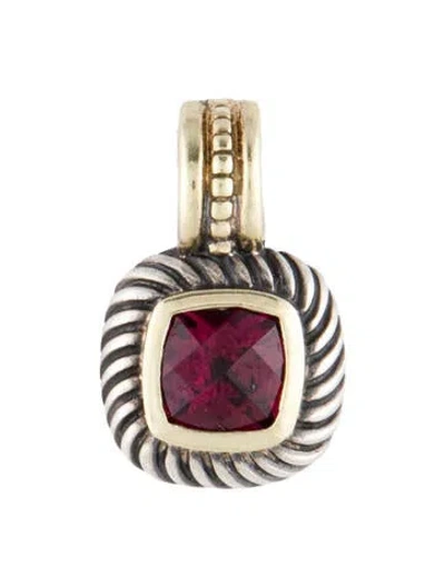 Pre-owned David Yurman Rhodolite Pendant Enhancer, 0.75" In Multi