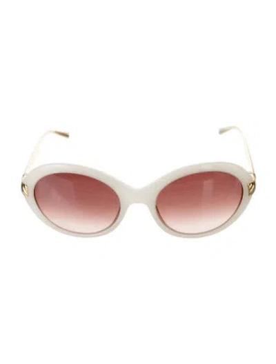 Pre-owned David Yurman Round Gradient Sunglasses In White