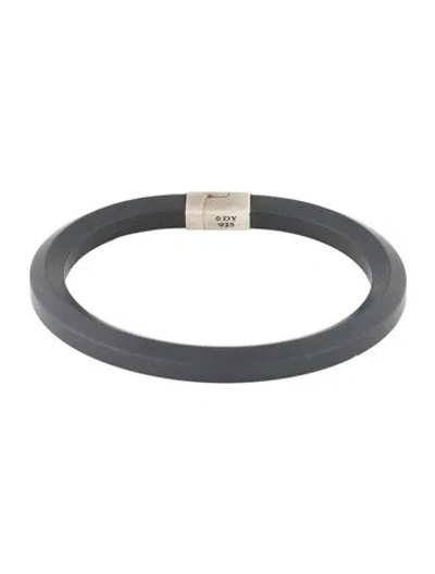 Pre-owned David Yurman Rubber Bracelet, 7.75" In Gray