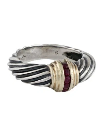 Pre-owned David Yurman Ruby Renaissance Ring In Multi