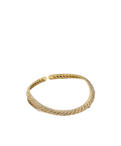 David Yurman Sculpted Cable 18-karat Gold Diamond Necklace