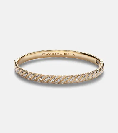 David Yurman Armreif Sculpted Cable Aus 18kt Gelbgold Mit Diamanten In Gold