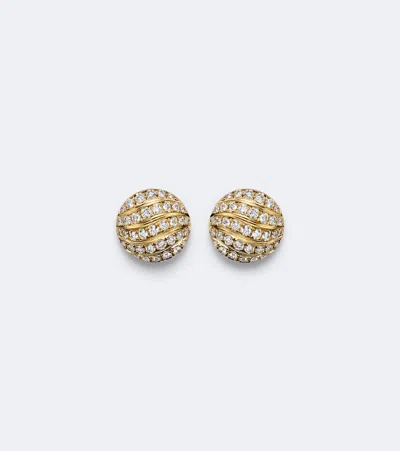 David Yurman Sculpted Cable 18kt Gold Earrings With Diamonds