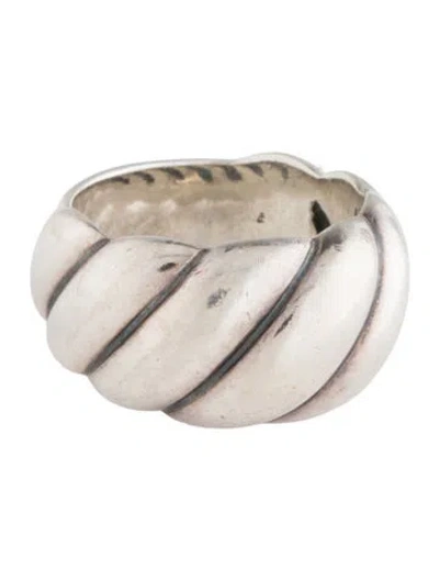 Pre-owned David Yurman Sculpted Cable Band In Multi