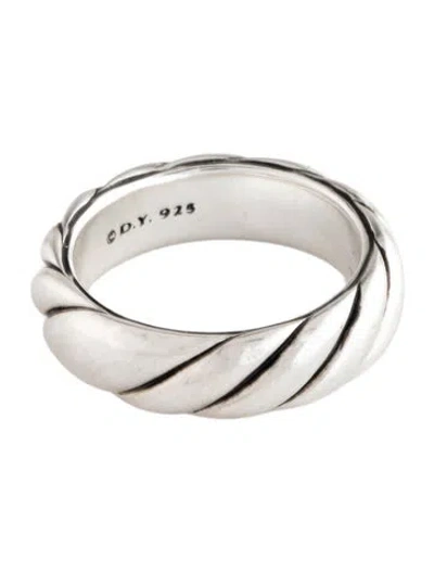 Pre-owned David Yurman Sculpted Cable Band Ring In Multi