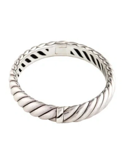 Pre-owned David Yurman Sculpted Cable Bangle, 6.25" In Multi