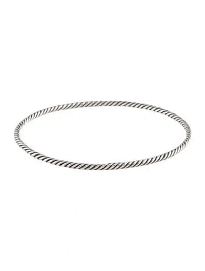 Pre-owned David Yurman Sculpted Cable Bangle Bracelet~, 8" In Multi