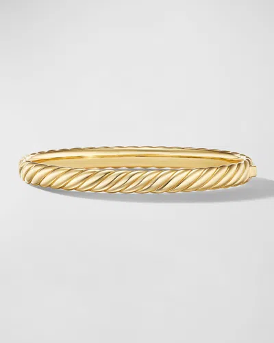 David Yurman Women's Sculpted Cable Bangle Bracelet In 18k Yellow Gold