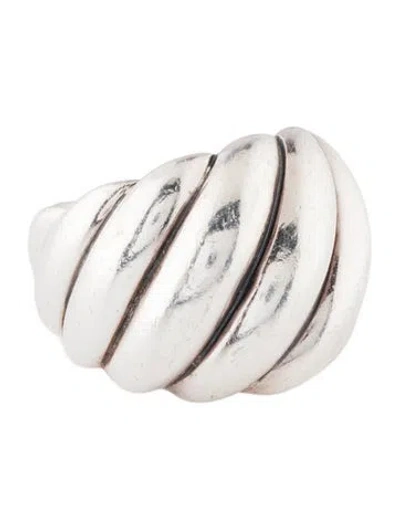 Pre-owned David Yurman Sculpted Cable Cocktail Ring In Multi