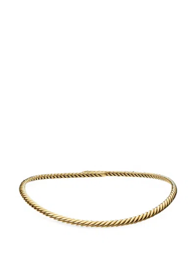 David Yurman Sculpted Cable Flex Necklace In Gold