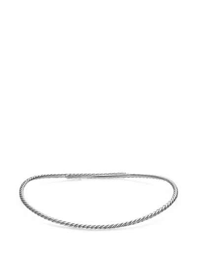 David Yurman Sculpted Cable Flex Necklace In Metallic